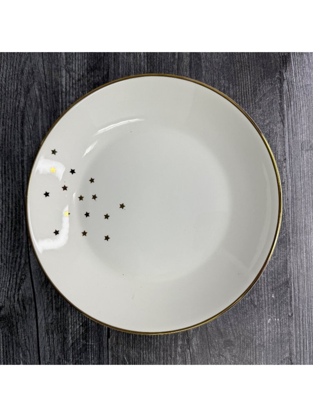 Vintage Richard Ginori Manifattura GIN181 Gold & White Stars Gold Trim Soup Bowl